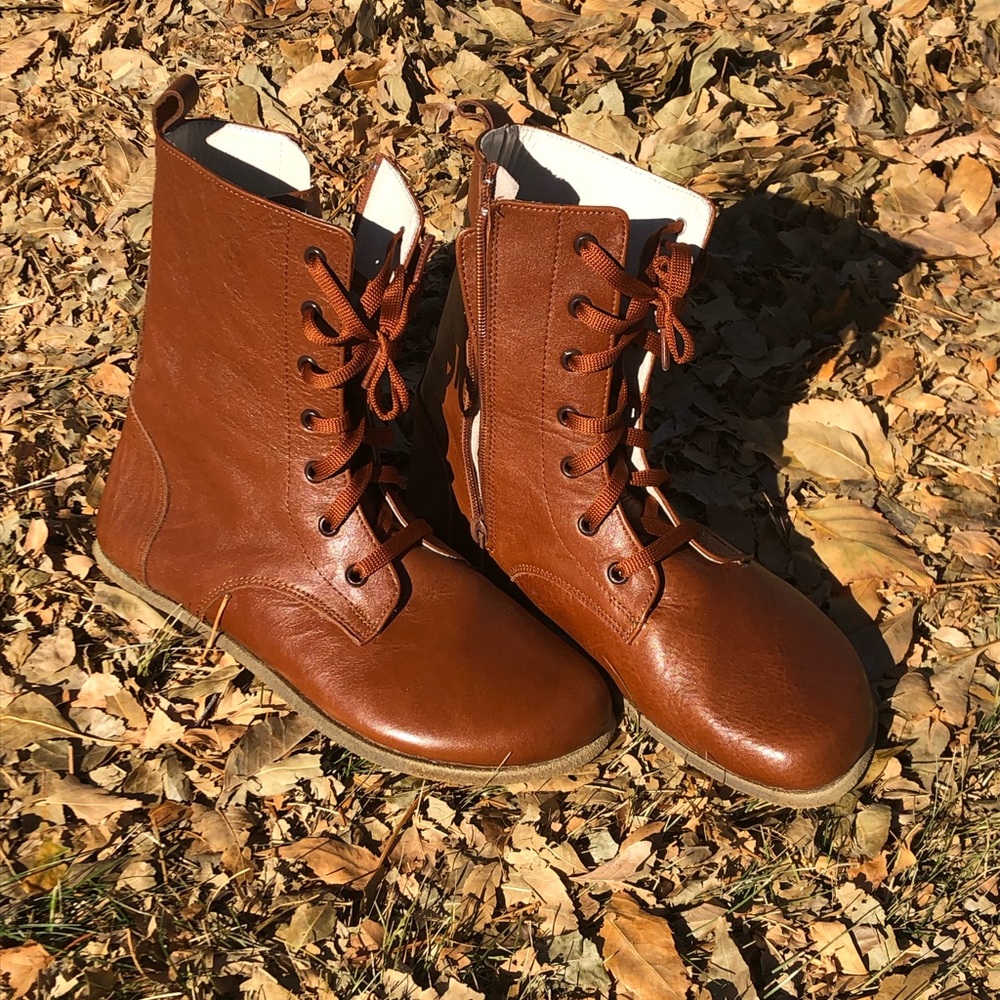 Leather Zero Drop Barefoot Shoes Wide
